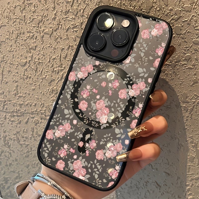 Pink Tiny Rose Clear Magnetic  - огляд і ціна Clear Shockproof Bumper Case