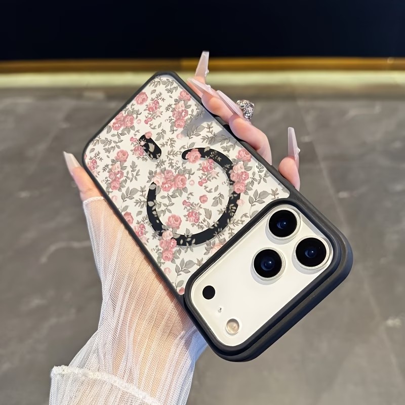 Pink Tiny Rose Clear Magnetic  - огляд і ціна Clear Shockproof Bumper Case