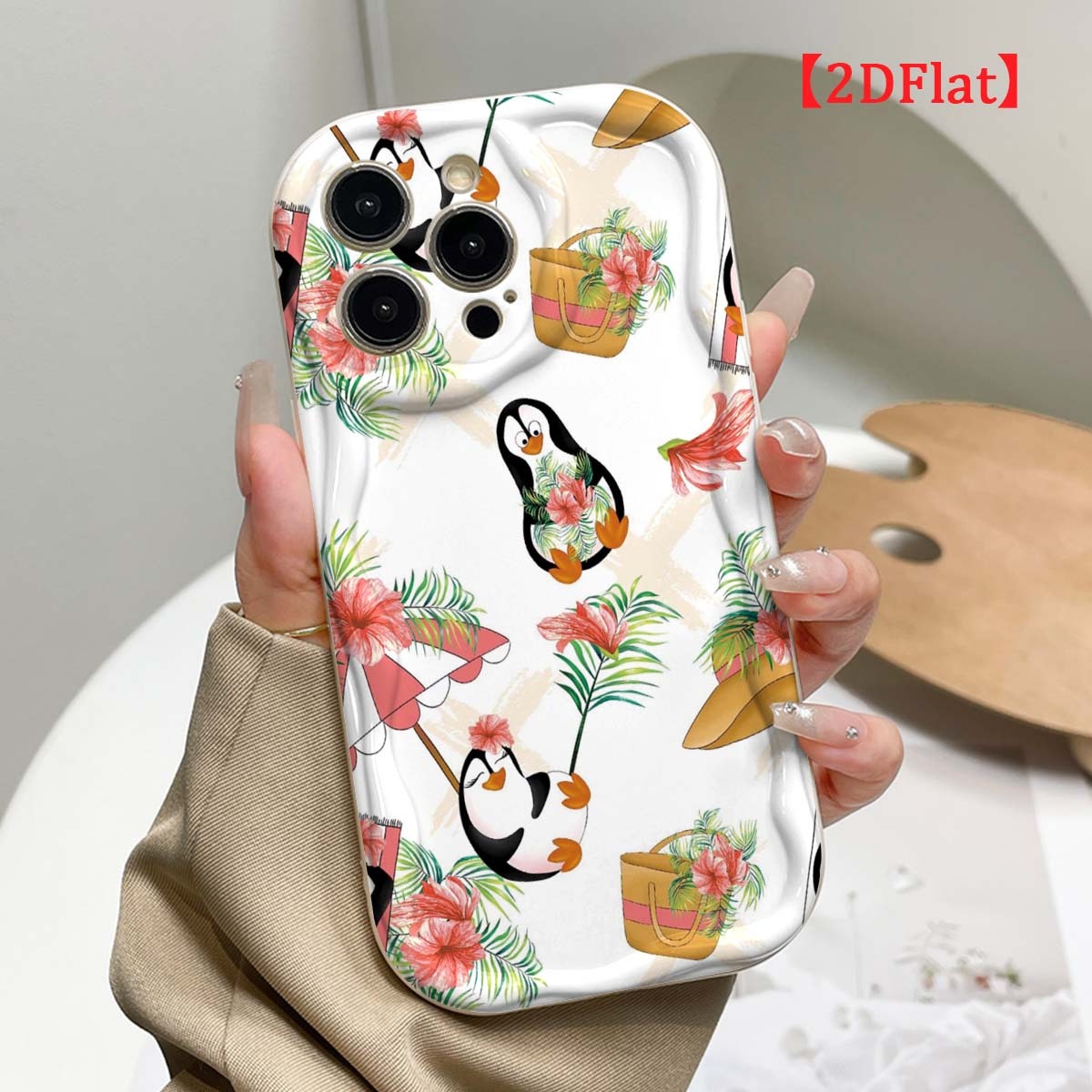 Cute Penguin Phone Case For iP - огляд і ціна Cute Cartoon Wrist Strap Silicone Case